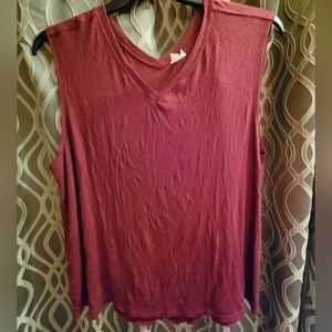 Athletic Ribbed V neck tank. Size XL